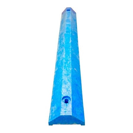 Plastics R Unique Ultra Parking Block w/Hardware, 3 1/4 in Height, 4 ft Length, Blue ULTRA3648PBBL